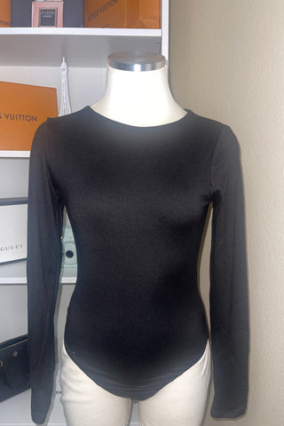 Crew neck double layered bodysuit
