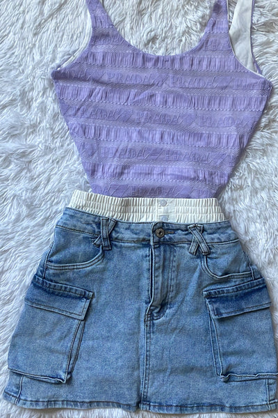 Pretty Girl bodysuit (lilac)