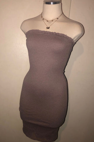 Mocha Strapless Dress