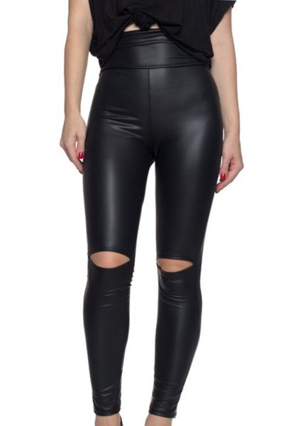 Knee cutout leggings